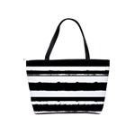 Bandes Abstrait Blanc/Noir Classic Shoulder Handbag Back