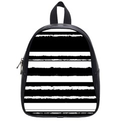 Bandes Abstrait Blanc/noir School Bag (small) by kcreatif