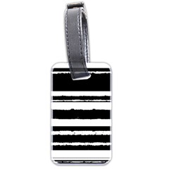 Bandes Abstrait Blanc/noir Luggage Tag (two Sides) by kcreatif