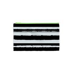 Bandes Abstrait Blanc/noir Cosmetic Bag (xs) by kcreatif