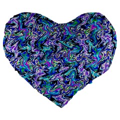 Ab 83 1 Large 19  Premium Flano Heart Shape Cushions by ArtworkByPatrick