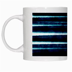 Bandes Peinture Bleu Profond White Mugs by kcreatif