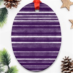 Bandes Peinture Violet  Oval Ornament (two Sides) by kcreatif