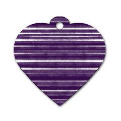 Bandes Peinture Violet  Dog Tag Heart (two Sides) by kcreatif