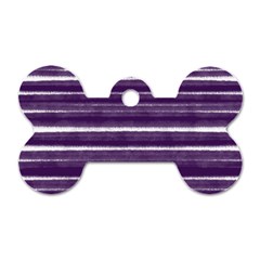 Bandes Peinture Violet  Dog Tag Bone (two Sides) by kcreatif