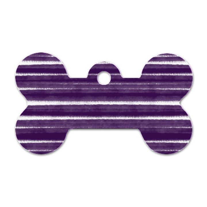 Bandes Peinture Violet  Dog Tag Bone (Two Sides)