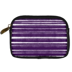 Bandes Peinture Violet  Digital Camera Leather Case by kcreatif