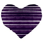 Bandes Peinture Violet  Large 19  Premium Heart Shape Cushions Back