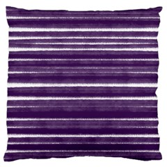 Bandes Peinture Violet  Large Flano Cushion Case (two Sides) by kcreatif