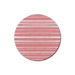 Bandes Peinture Rose Rubber Coaster (Round)  Front