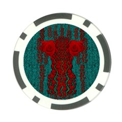 Lianas Of Roses In The Rain Forrest Poker Chip Card Guard