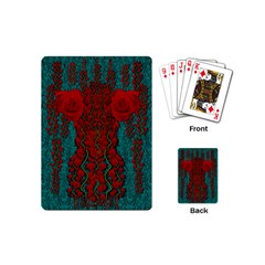 Lianas Of Roses In The Rain Forrest Playing Cards Single Design (mini) by pepitasart