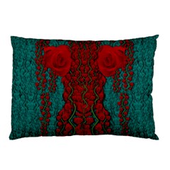 Lianas Of Roses In The Rain Forrest Pillow Case (two Sides) by pepitasart