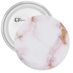 Pink And White Marble Texture With Gold Intrusions Pale Rose Background 3  Buttons by genx