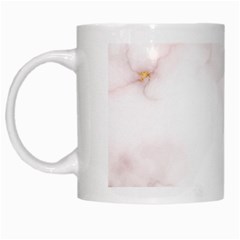 Pink And White Marble Texture With Gold Intrusions Pale Rose Background White Mugs by genx