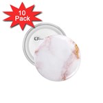 Pink and white Marble texture with gold intrusions Pale Rose Background 1.75  Buttons (10 pack) Front