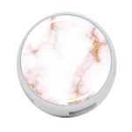 Pink and white Marble texture with gold intrusions Pale Rose Background 4-Port USB Hub (One Side) Front