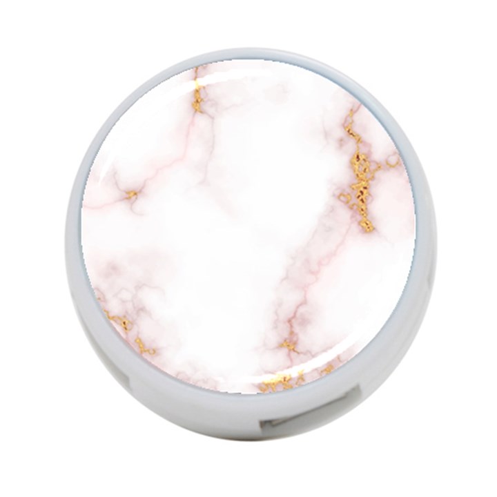 Pink and white Marble texture with gold intrusions Pale Rose Background 4-Port USB Hub (One Side)