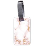 Pink and white Marble texture with gold intrusions Pale Rose Background Luggage Tag (one side) Front