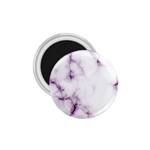 White Marble violet purple veins accents texture printed floor background luxury 1.75  Magnets Front