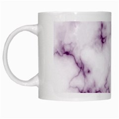 White Marble Violet Purple Veins Accents Texture Printed Floor Background Luxury White Mugs by genx