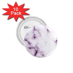 White Marble Violet Purple Veins Accents Texture Printed Floor Background Luxury 1 75  Buttons (10 Pack) by genx