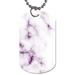 White Marble violet purple veins accents texture printed floor background luxury Dog Tag (Two Sides) Front