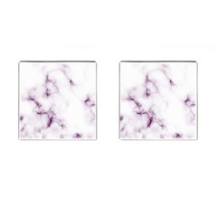 White Marble Violet Purple Veins Accents Texture Printed Floor Background Luxury Cufflinks (square) by genx