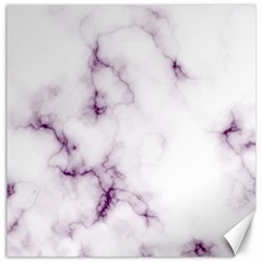 White Marble Violet Purple Veins Accents Texture Printed Floor Background Luxury Canvas 16  X 16  by genx