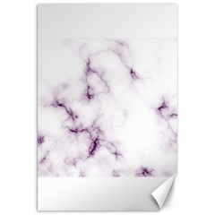 White Marble Violet Purple Veins Accents Texture Printed Floor Background Luxury Canvas 20  X 30  by genx