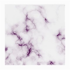 White Marble Violet Purple Veins Accents Texture Printed Floor Background Luxury Medium Glasses Cloth (2 Sides) by genx