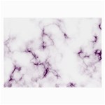 White Marble violet purple veins accents texture printed floor background luxury Large Glasses Cloth (2 Sides) Back