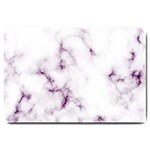 White Marble violet purple veins accents texture printed floor background luxury Large Doormat  30 x20  Door Mat