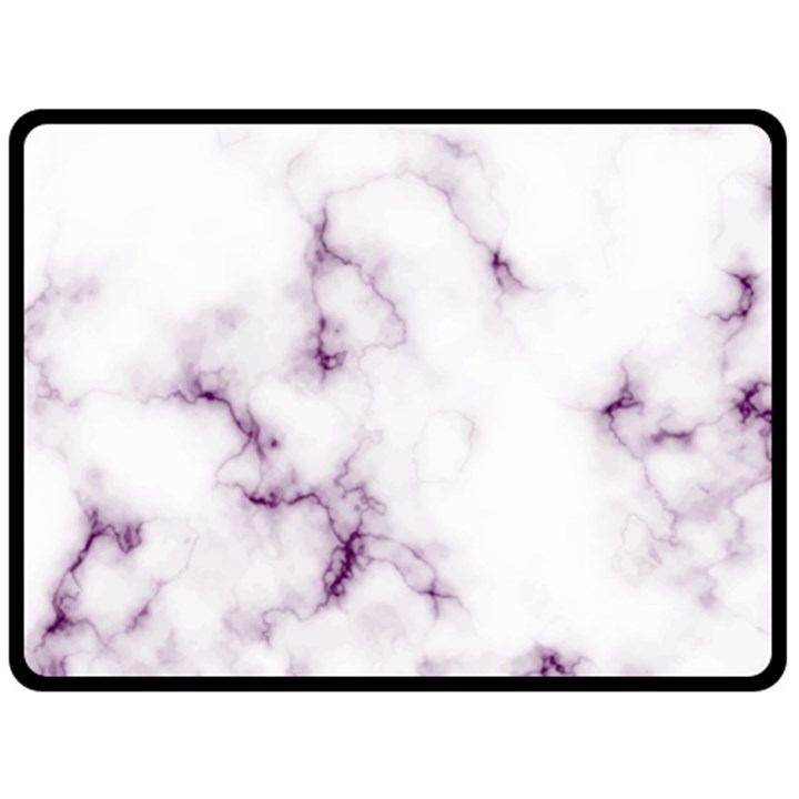 White Marble violet purple veins accents texture printed floor background luxury Fleece Blanket (Large) 