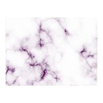 White Marble violet purple veins accents texture printed floor background luxury Double Sided Flano Blanket (Mini)  35 x27  Blanket Front