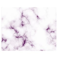 White Marble Violet Purple Veins Accents Texture Printed Floor Background Luxury Double Sided Flano Blanket (medium)  by genx