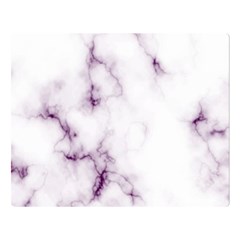 White Marble Violet Purple Veins Accents Texture Printed Floor Background Luxury Double Sided Flano Blanket (large)  by genx