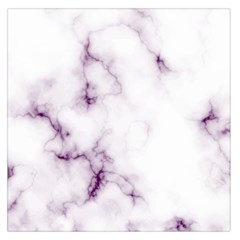 White Marble Violet Purple Veins Accents Texture Printed Floor Background Luxury Large Satin Scarf (square) by genx