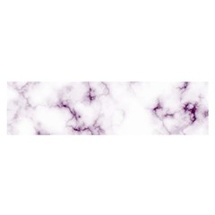 White Marble Violet Purple Veins Accents Texture Printed Floor Background Luxury Satin Scarf (oblong) by genx