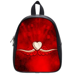 Love, Wonderful Elegant Heart School Bag (small) by FantasyWorld7