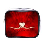 Love, Wonderful Elegant Heart Mini Toiletries Bag (One Side) Front