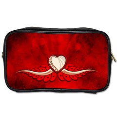 Love, Wonderful Elegant Heart Toiletries Bag (one Side) by FantasyWorld7