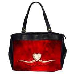 Love, Wonderful Elegant Heart Oversize Office Handbag (2 Sides)