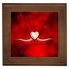 Love, Wonderful Elegant Heart Framed Tile by FantasyWorld7