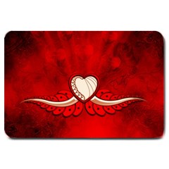 Love, Wonderful Elegant Heart Large Doormat  by FantasyWorld7