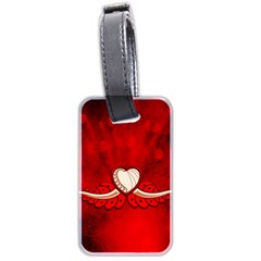 Love, Wonderful Elegant Heart Luggage Tag (two Sides) by FantasyWorld7