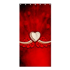 Love, Wonderful Elegant Heart Shower Curtain 36  X 72  (stall)  by FantasyWorld7