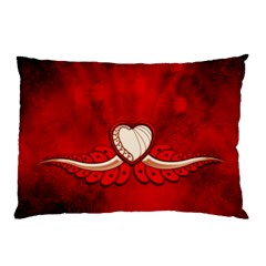 Love, Wonderful Elegant Heart Pillow Case (two Sides) by FantasyWorld7