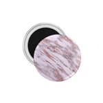 Marble with Metallic Rose Gold intrusions on gray white Stone texture Pastel Pink Background 1.75  Magnets Front