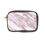 Marble with Metallic Rose Gold intrusions on gray white Stone texture Pastel Pink Background Coin Purse Front